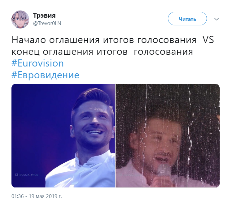 Сергей Лазарев на Евровидении 2019