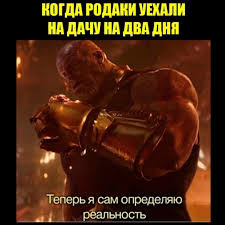 Теперь я сам определяю реальность - мем с Таносом (Reality can be whatever i want)