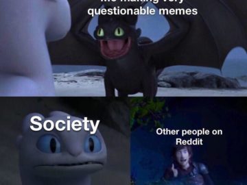 Toothless dragon and Light Fury memes