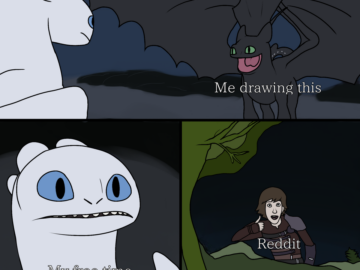 Toothless dragon and Light Fury memes