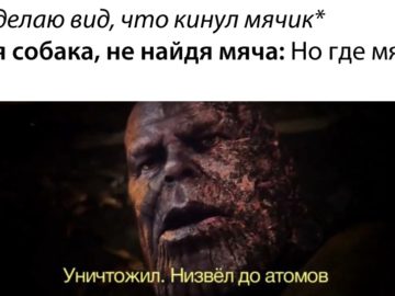 Уничтожил, низвел до атомов мемы с Таносом