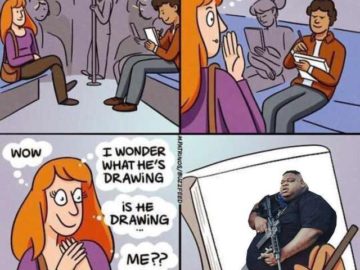 Интересно что он рисует мем