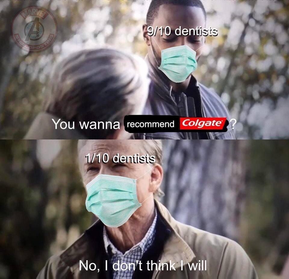 9 из 10 стоматологов рекомендуют - мем про Колгейт, Colgate memes