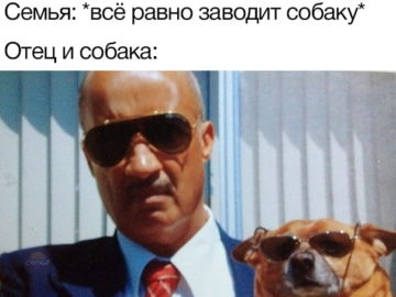 Отец и собака