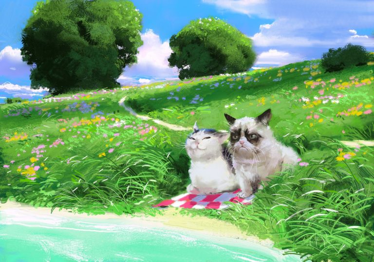 картины с мемными котами