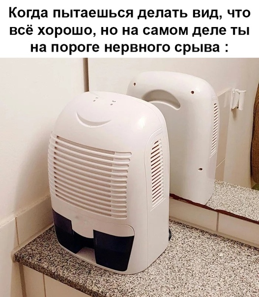 Осушитель воздуха перед зеркалом - мем