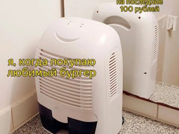 Осушитель воздуха перед зеркалом - мем