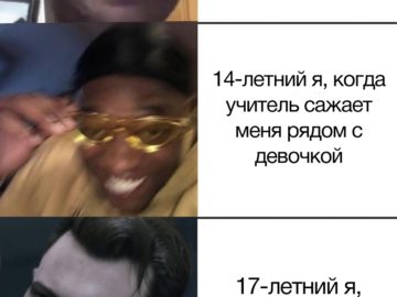 Парень в желтых очках и плачущий парень мем
