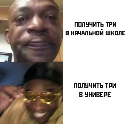 Парень в желтых очках и плачущий парень мем