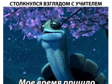 Мое время пришло - мем с черепахой из "Кунг-фу панды"