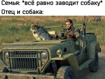Отец и собака