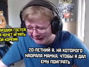 Плачущий стример и фигурка Джо Суонсона мем