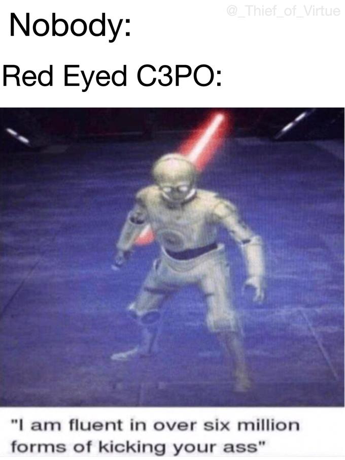 C-3PO с красными глазами
