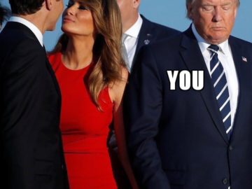 Мелания Трамп целует Джастина Трюдо