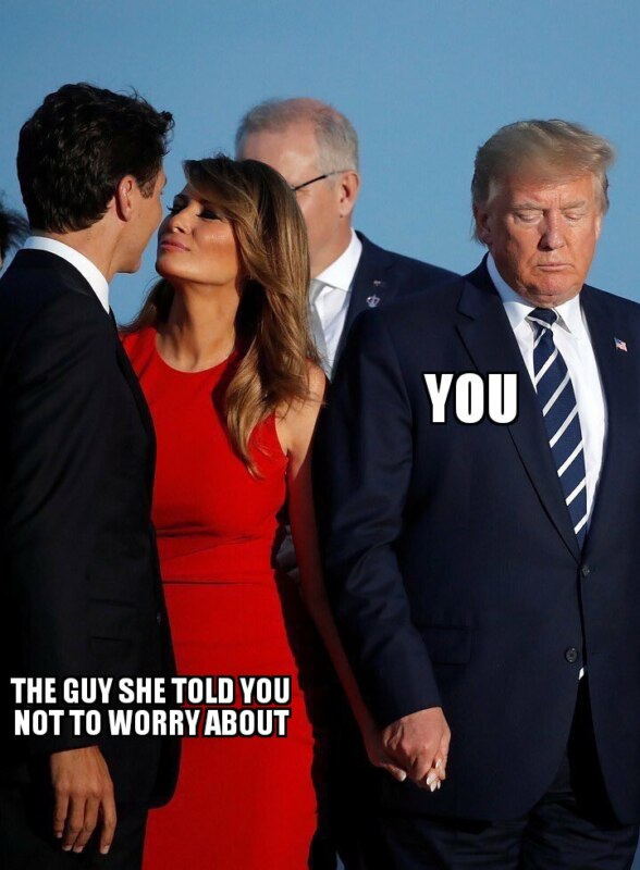Мелания Трамп целует Джастина Трюдо