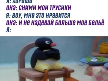 Теперь я не буду этого делать - мем с пингвином Нут Нут Noot Noot