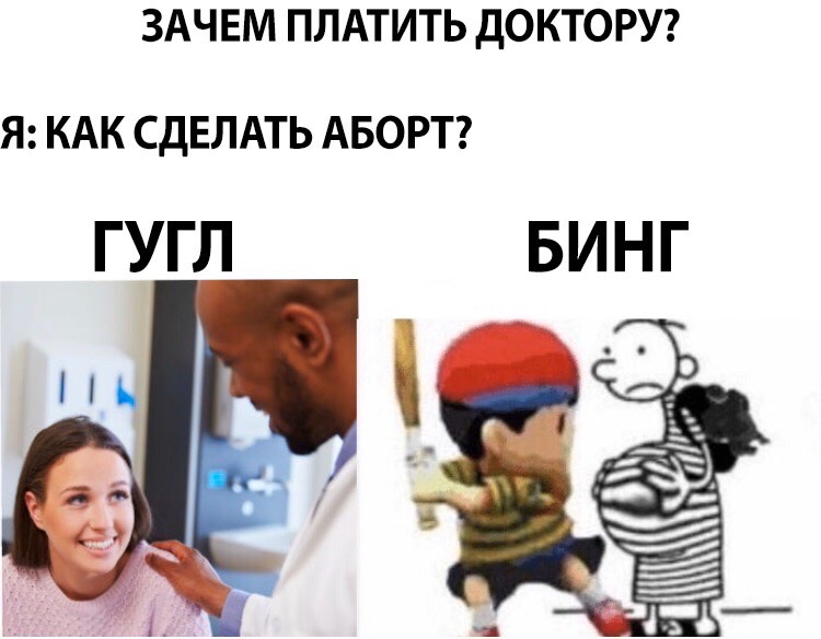 Мемы про Гугл и Бинг
