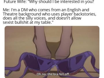 Oh no the bra fell off