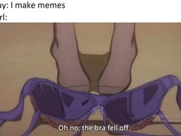 Oh no the bra fell off