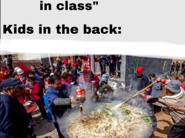No eating in class meme