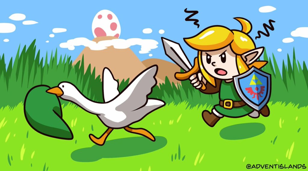 Untitled Goose Game мем