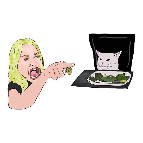 Мем с женщиной и котом перерисовки и арты Мем с женщиной и котом перерисовки и арты
