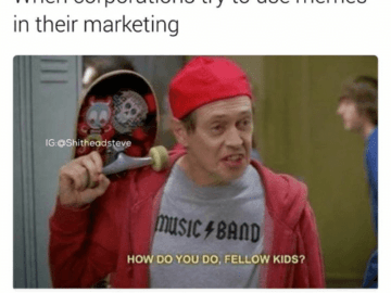 Стив Бушеми со скейтбордом (How Do You Do, Fellow Kids?)
