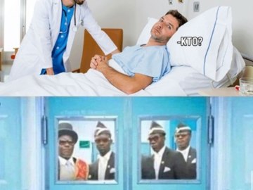 Негры несут гроб и танцуют