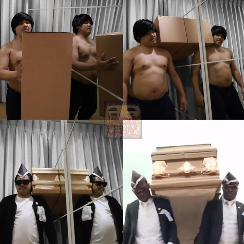 Танцующие негры с гробом