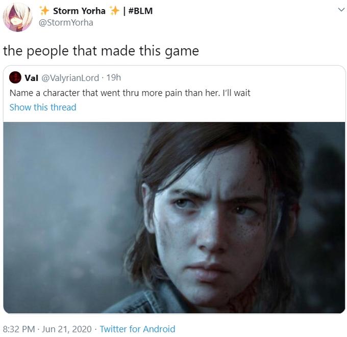 Name a character that went thru more pain than her