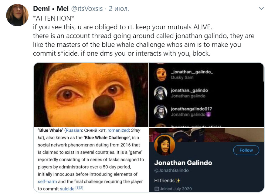 Jonathan Galindo twitter tik tok Jonathan Galindo twitter tik tok