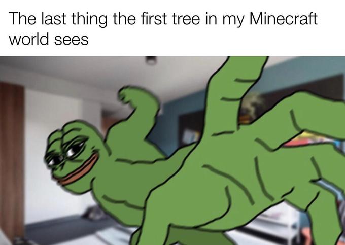 Лягушонок Пепе бьет мем