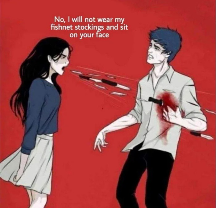 Woman Shouting Knives Woman Shouting Knives