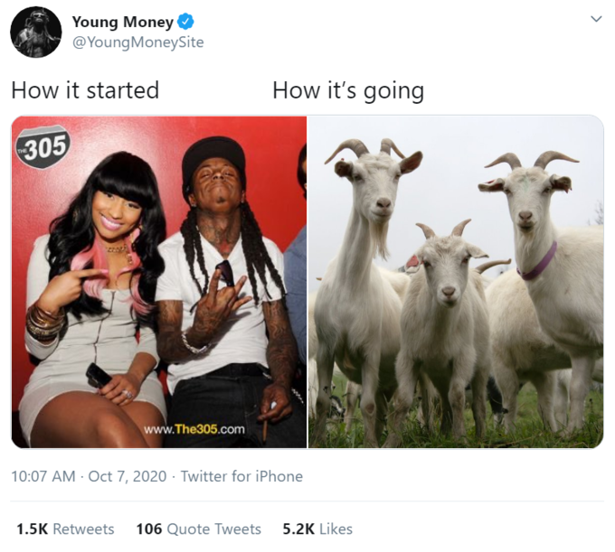 How it started vs. How it's going