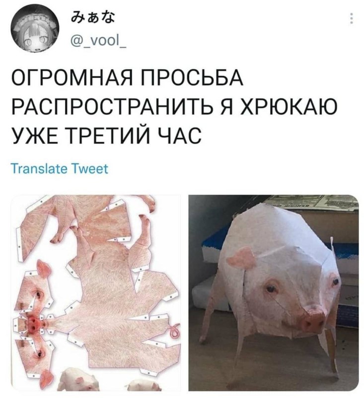 Бумажная свинка Бумажная свинка