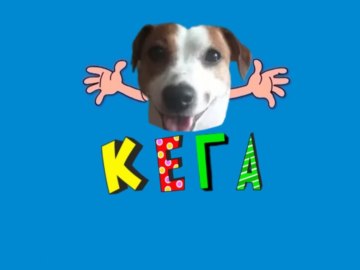 Собака и кега