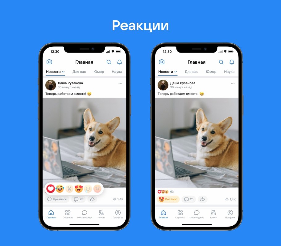 реакции вконтакте реакции вконтакте