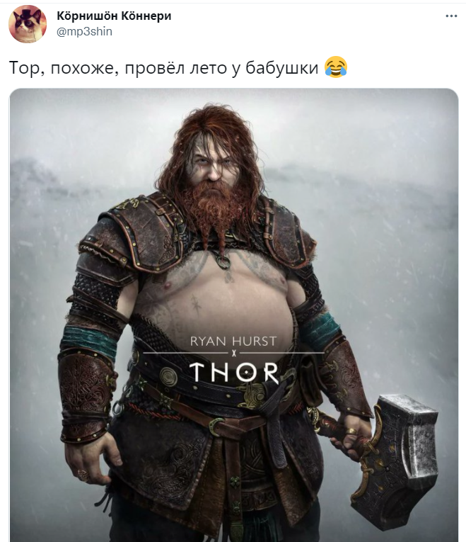 Тор из игры God of War: Ragnarok