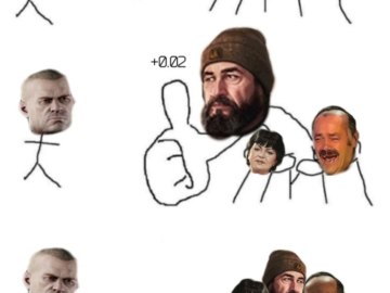 Человечек показывает большой палец
