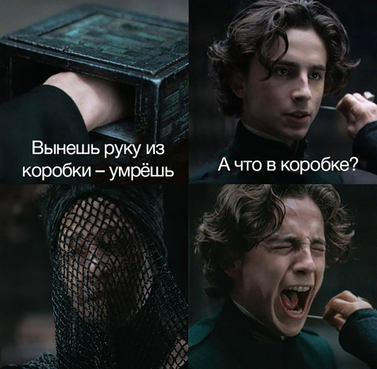 Что в коробке? Мем с Тимоти Шаламе Что в коробке? Мем с Тимоти Шаламе