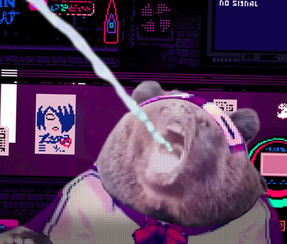 Медведь пьет Фанту