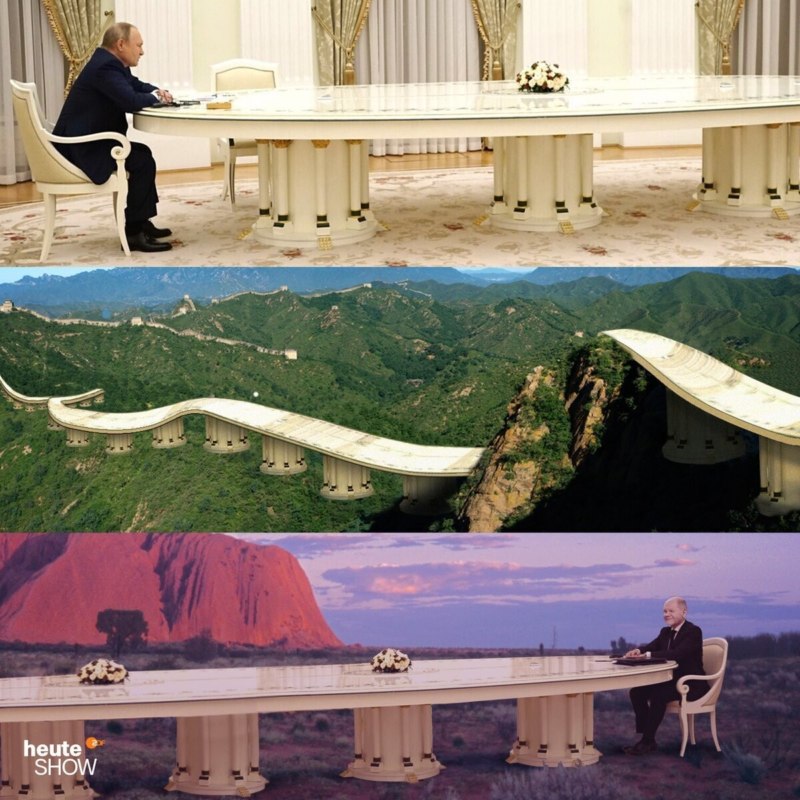 Путин за длинным столом