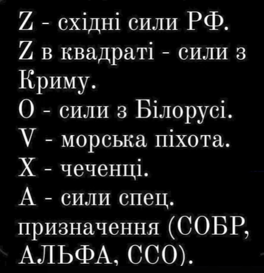 буква z российские танки
