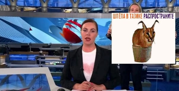 Девушка с плакатом