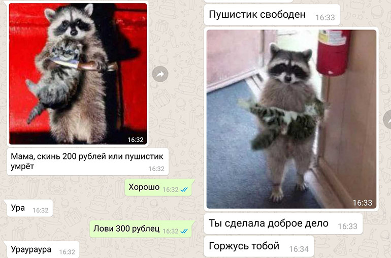 Скинь деньги или пушистик умрет
