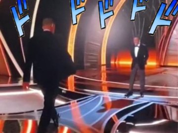 Уилл Смит бьет Криса Рока