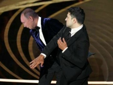 Уилл Смит бьет Криса Рока