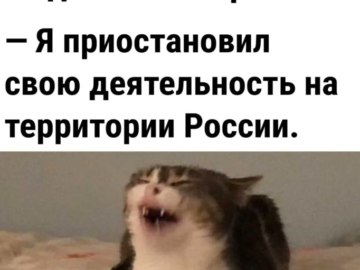 Временно приостановил свою деятельность на территории России