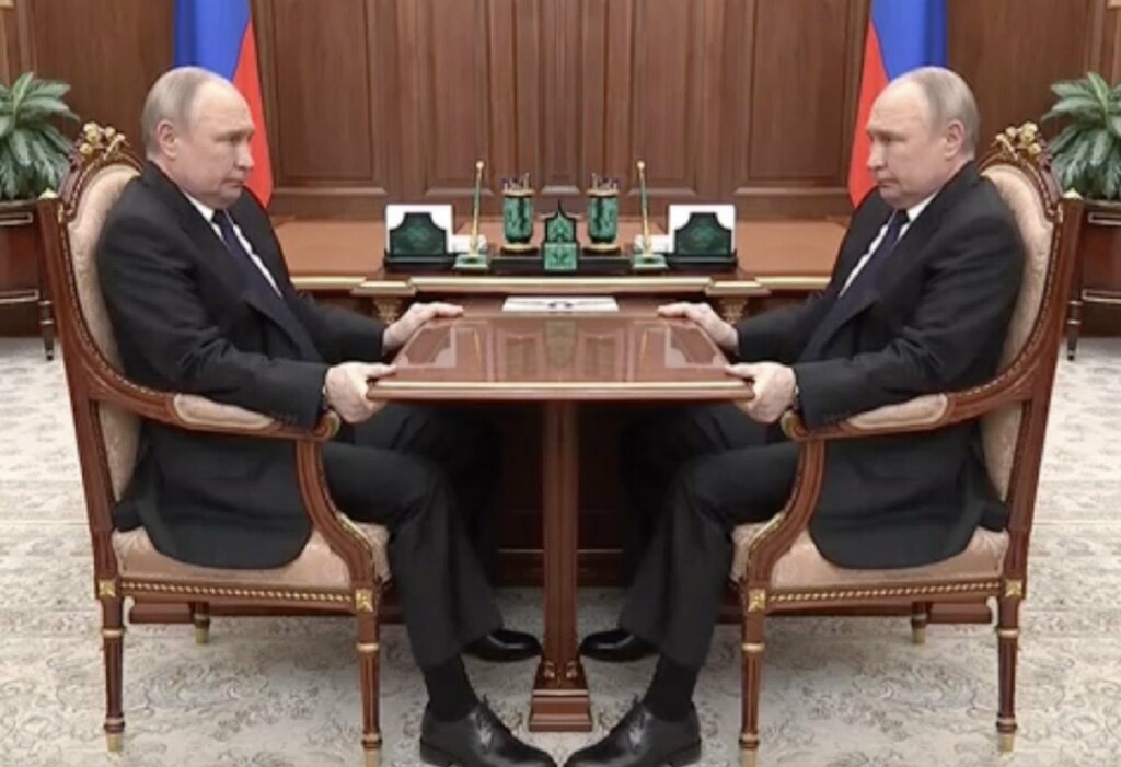 путин схватил стол шойгу