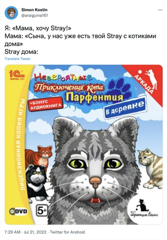 Мемы про игру Stray